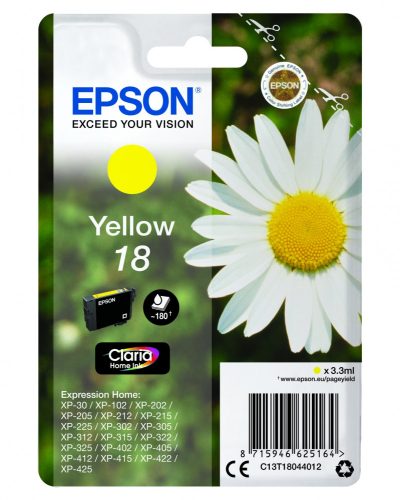 Epson T1804 Patron Yellow 3,3ml (Eredeti)