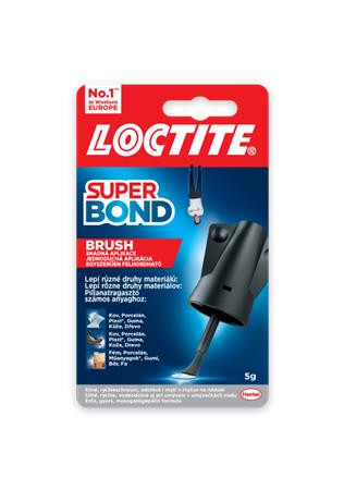 Pillanatragasztó, ecsetes, 5 g, HENKEL "Loctite Super Bond"