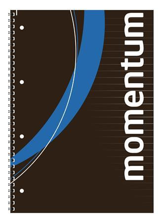 Spirálfüzet, A4, vonalas, 90 lap, perforált, lyukasztott, VICTORIA, "Momentum"