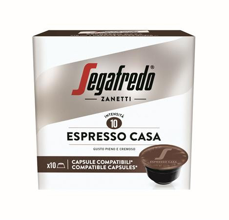Kávékapszula, Dolce Gusto kompatibilis, 10 db, SEGAFREDO "Espresso Casa"