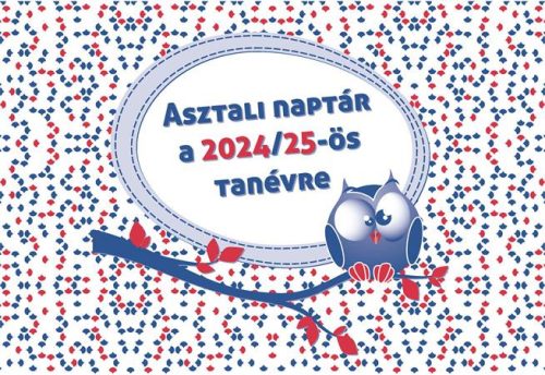 Naptár, diák, asztali, álló, REALSYSTEM, 2024/2025 tanév