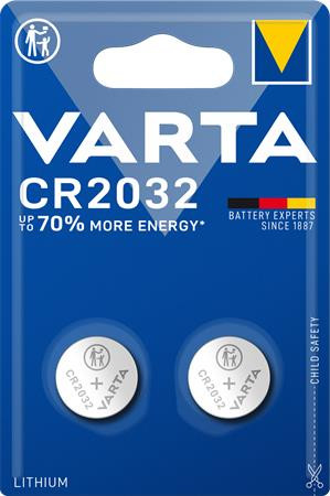 Gombelem, CR2032, 2 db, VARTA