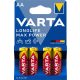 Elem, AA ceruza, 4 db, VARTA "Longlife Max Power"