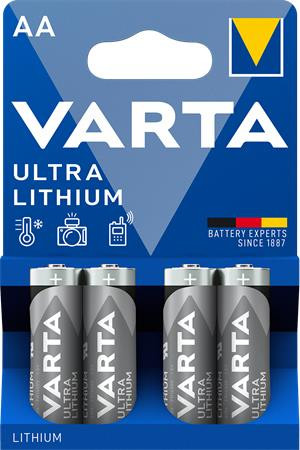 Elem, AA ceruza, 4 db, lítium, VARTA "Ultra Lithium"